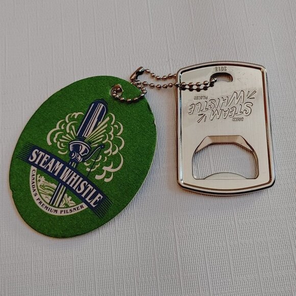 Rare 2013 Steam Whistle Bottle Opener Roundhouse New with Original Tag - Picture 1 of 2